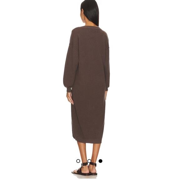 SOLD - Free People Beach Hailee Sweater Midi Dress in Minked size Medium - Picture 2 of 4